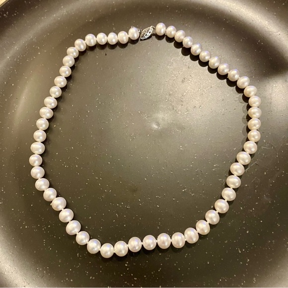 SET- 14K White Gold Cultured Freshwater Pearl Necklace and Bracelet. NWOT. - Picture 10 of 16